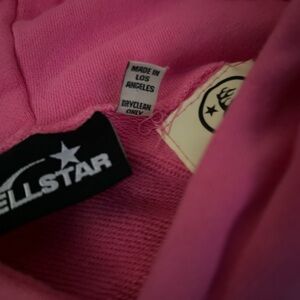 pink and black hellstar hoodie